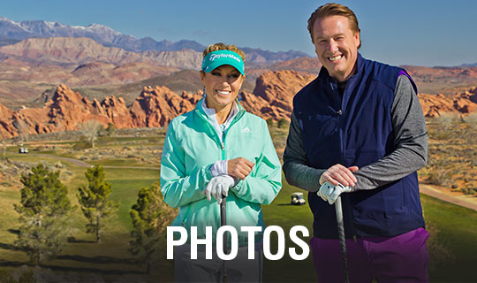 Gofl 18 Holes Hosts Natalie Gulbis and Jimmy Hanlin