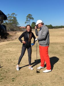 Golf 18 Holes Holly Sonders Jimmy Hanlin